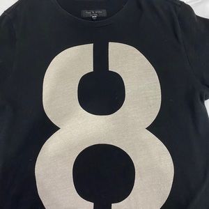 Rag & bone black eight ball tee
